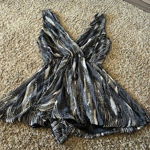 Grey and black romper